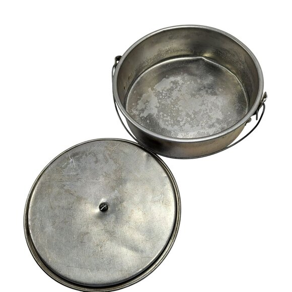 Vintage Boy Scouts Of America Aluminum Mess Kit 2 Pan Set Plate Cup Camp Cookwar - Picture 5 of 12